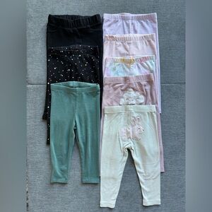 8pc Toddler Girl Leggings Bundle (18M) Cat & Jack, Carter’s & Jumping Beans